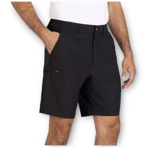 NWT Gerry Men’s Micro-Vent Travel Shorts Black Size 32” Quick Dry Secure Pocket